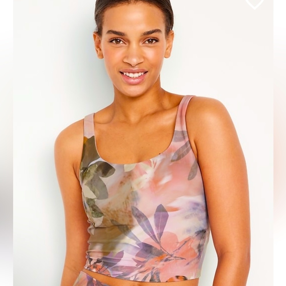 Old Navy Sports bra, XXL (fits up to 3x), floral pink